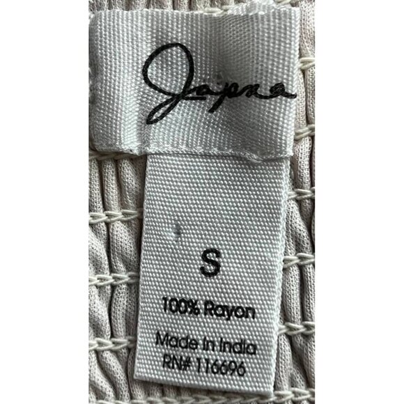 Japna Pink Shift Midi Dress Small S Pink Cream Geometric Sleeveless Rayon New - Picture 5 of 7